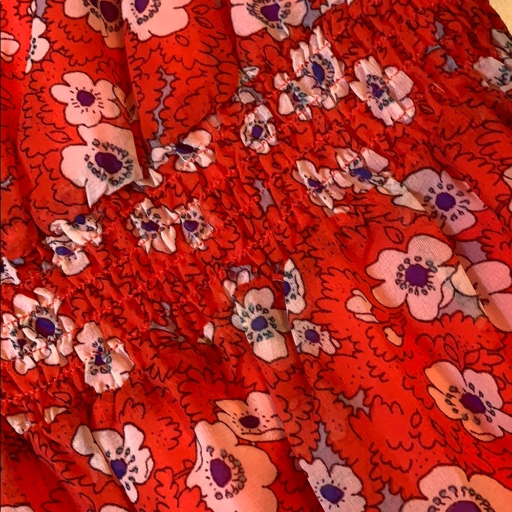 Orange Ruffle Dress - Picture 2 of 2